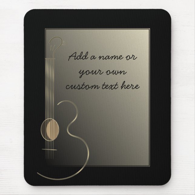 Acoustic Guitar Logo Design Mousepad (Front)