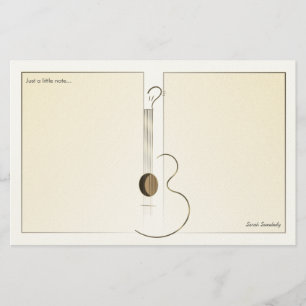 Acoustic Guitar Logo Design Notepaper Stationery