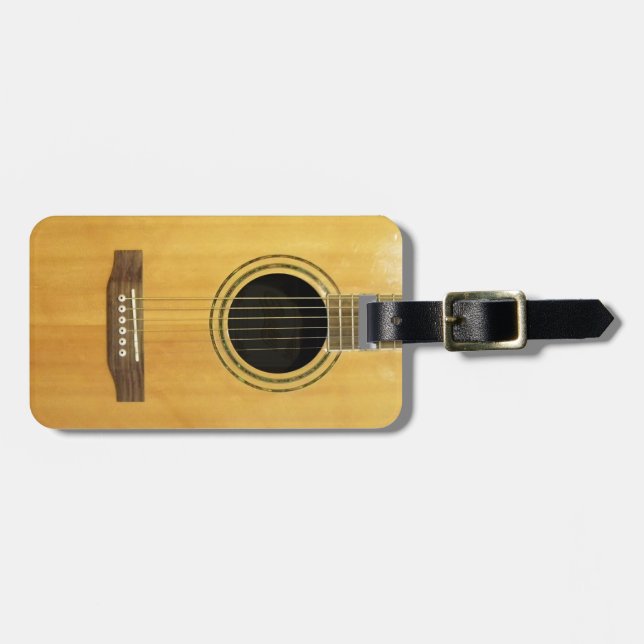 Acoustic Guitar Luggage Tag (Front Horizontal)