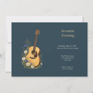 Acoustic Guitar Meadow Music Invitation