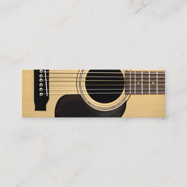 Acoustic Guitar Mini Business Card (Front)