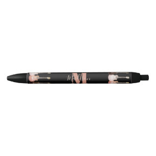 Acoustic guitar Monogram Black Ink Pen
