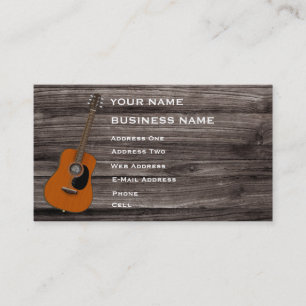 Acoustic Guitar - Music Business Card