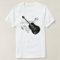 Acoustic Guitar & Music Notes Personalised Gift