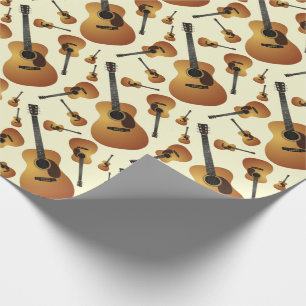 Acoustic Guitar Music Teacher Wrapping Paper