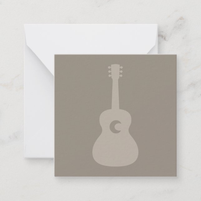Acoustic Guitar Music Themed CUSTOM COLOR Card (Front)