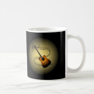Acoustic Guitar~ Musical Scale ~ Musical Globe ~ Coffee Mug