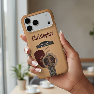 Acoustic Guitar Musician Guitarist Brown Name 