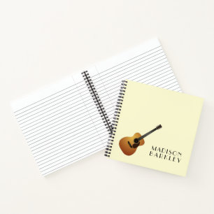 Acoustic Guitar Musician Music Teacher Notebook