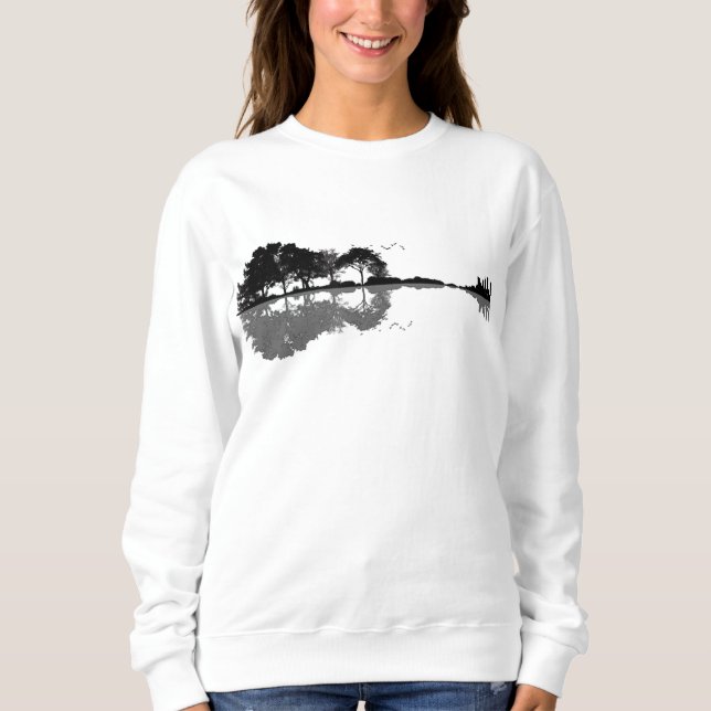 Acoustic Guitar Nature Est Music Bass Guitarist Sweatshirt (Front)