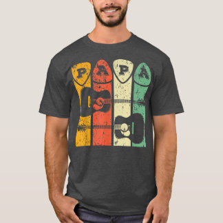 Acoustic Guitar Papa Vintage Funny Guitar Lover Fa T-Shirt