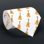Acoustic Guitar Pattern Brown Musical Instrument Tie<br><div class="desc">Celebrate a love for music with this elegant repeating acoustic guitar pattern. The design showcases detailed honey-brown instruments in a minimalist layout, offering a sophisticated look for any music lover. Whether you are a professional guitarist, a student, or a dedicated fan of folk and country music, this graphic brings a...</div>