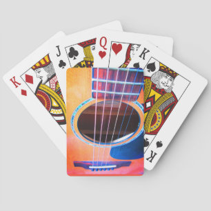 Acoustic Guitar Perspective Colours of Music Playing Cards