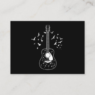 Acoustic Guitar Player Birds Music Teacher Musicia Business Card