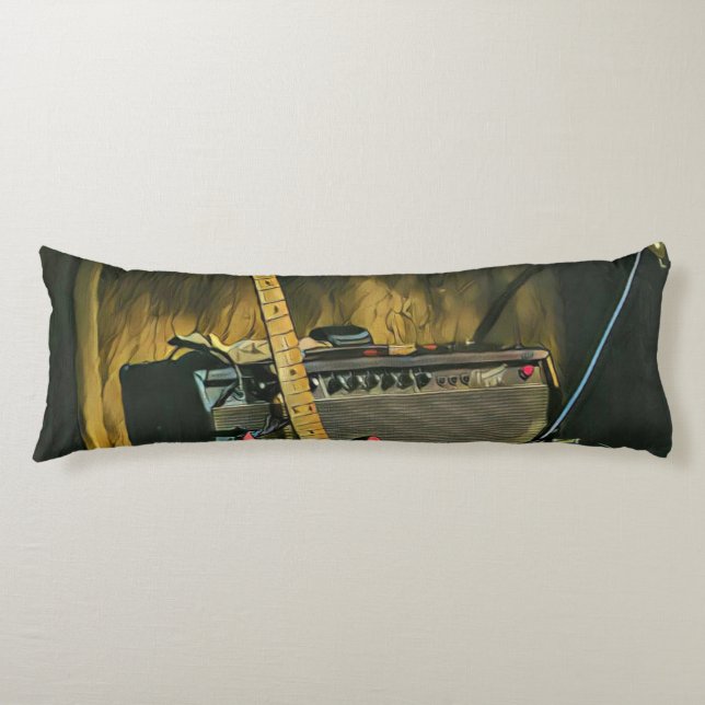 Acoustic guitar player gift body cushion (Front)