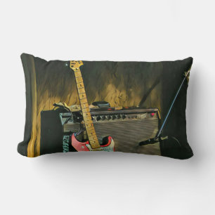 Acoustic guitar player gift lumbar cushion