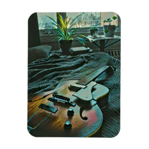 Acoustic guitar player magnet