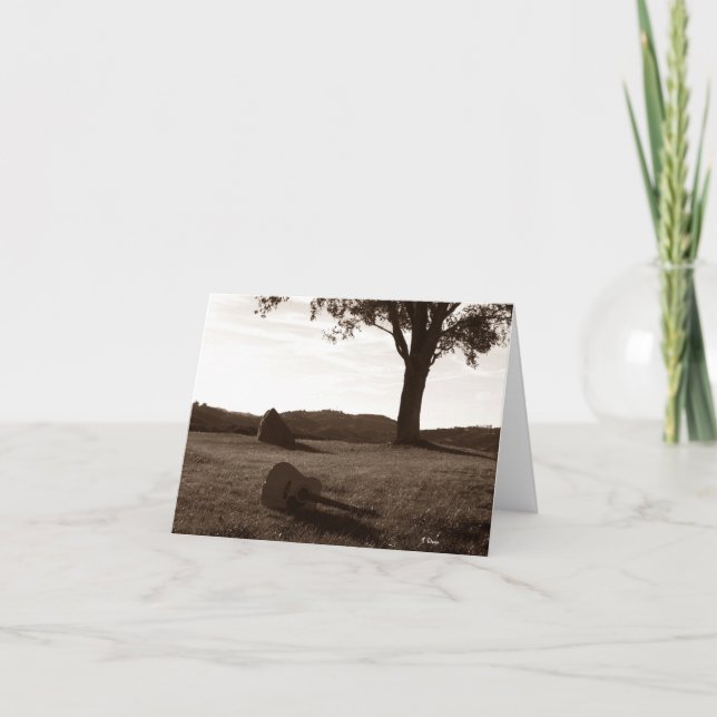 Acoustic Guitar Posing Card (Front)