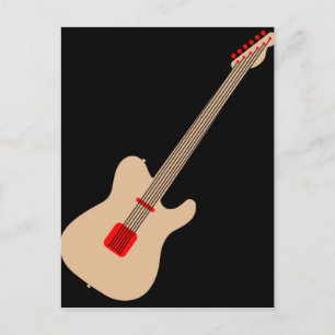 Acoustic guitar postcard