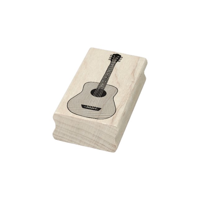 Acoustic Guitar Rubber Stamp (Stamp)