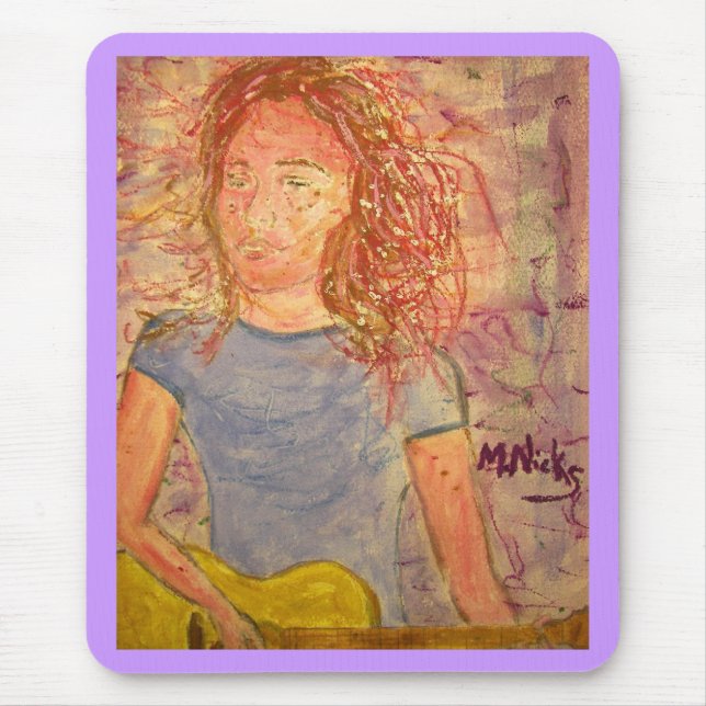 acoustic guitar sand sketch mouse pad (Front)