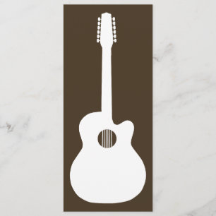 acoustic guitar silhouette invitation