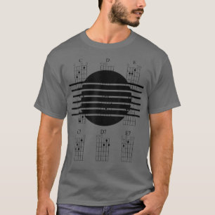 Acoustic Guitar Sound Hole Strings Cords  T-Shirt