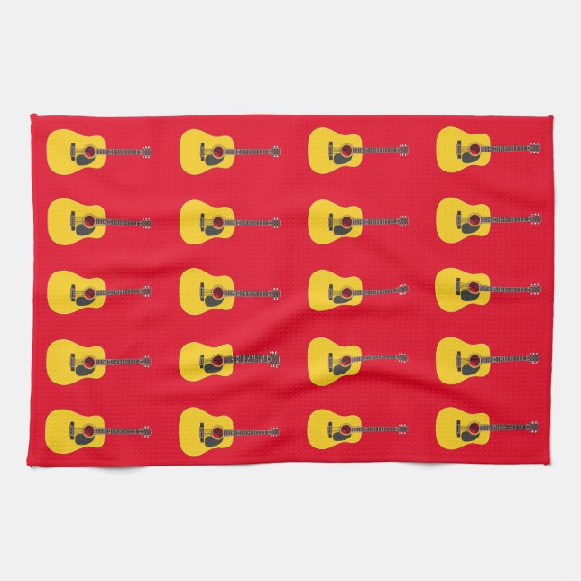 Acoustic Guitar Tea Towel (Horizontal)