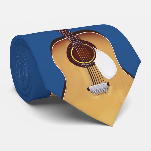 Acoustic Guitar Tie (Rolled)