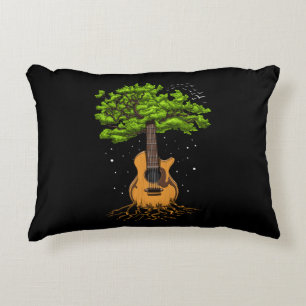 Acoustic Guitar Tree Of Life Decorative Cushion