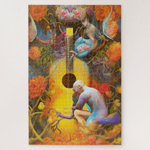 Acoustic Guitar Tree of Life with Man    Jigsaw Puzzle
