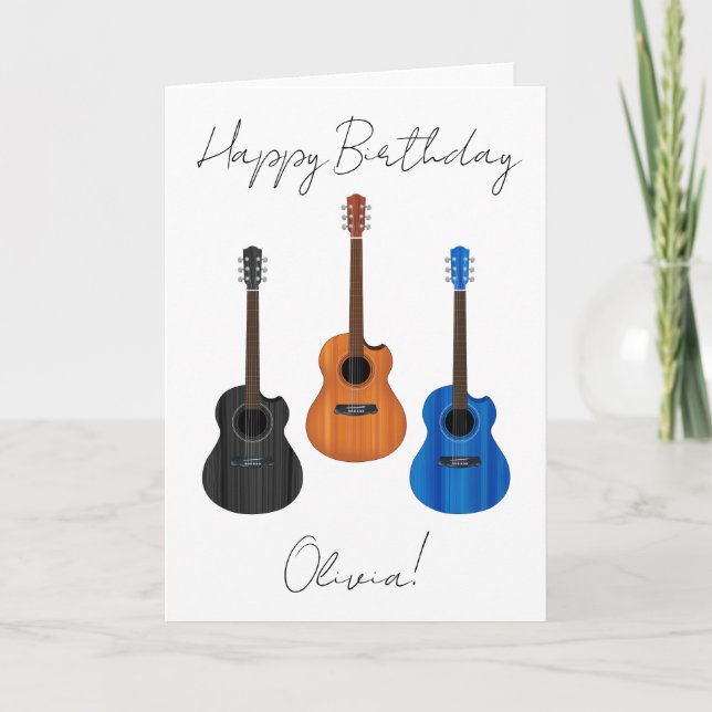 Acoustic Guitar Trio Card (Front)