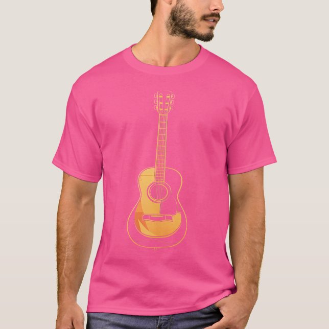 Acoustic Guitar Vector T-Shirt (Front)