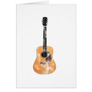 Acoustic Guitar vertical distressed