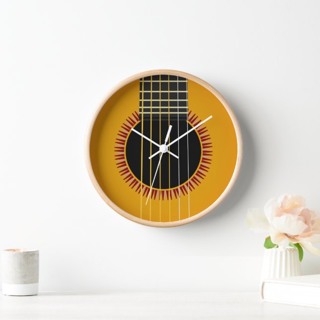 Acoustic Guitar Wall Clock (Home)