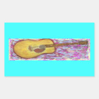 acoustic guitar with yellow patina