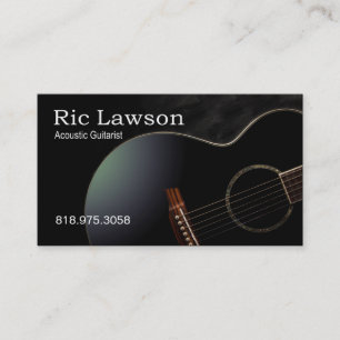 Acoustic Guitarist Musician - Music Business Card