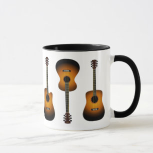 acoustic guitars ceramic mug