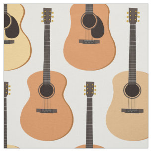 Acoustic Guitars Pattern Fabric