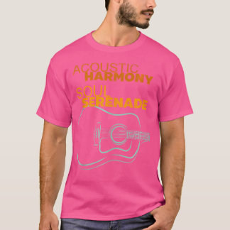 Acoustic Harmony Soul Serenade Line Art Of Acousti T-Shirt