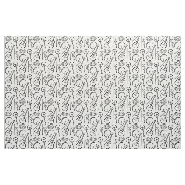 Acoustic Irish Musical Instrument Fabric (Fat Quarter)