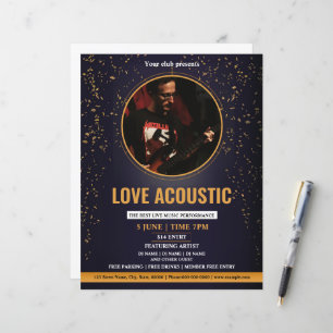 Acoustic Music Party Flyer Template