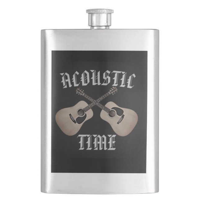 acoustic time  hip flask (Front)