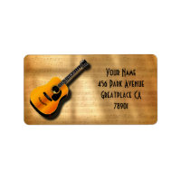 Acoustic Vintage Guitar With Musician Custom Name