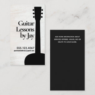 Acoustical Guitar Teacher Business Card
