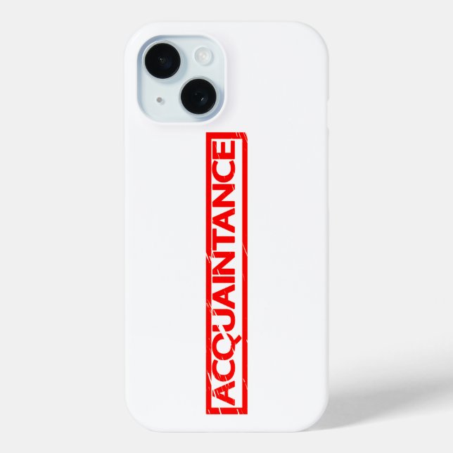 Acquaintance Stamp Case-Mate iPhone Case (Back)