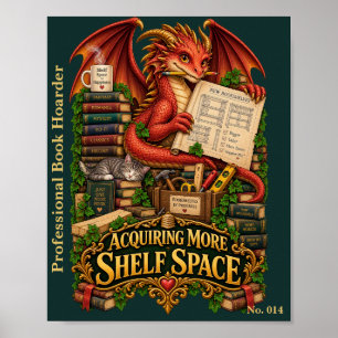 Acquiring More Shelf Space   Book Dragon Society Poster