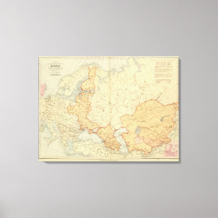 Acquisitions of Russia in Europe, Central Asia Canvas Print
