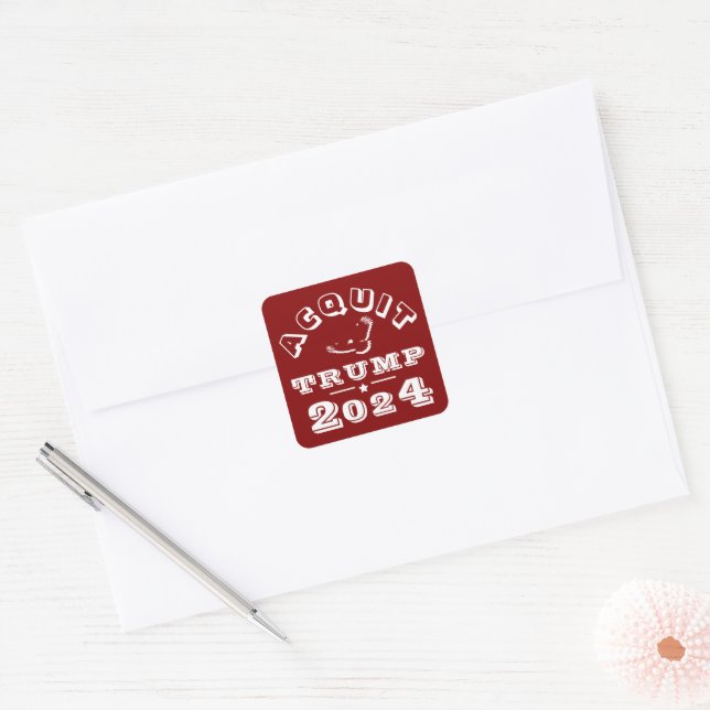 Acquit TRUMP 2024 Square Sticker (Envelope)