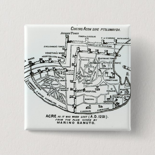 Acre as it was when lost 15 cm square badge (Front)